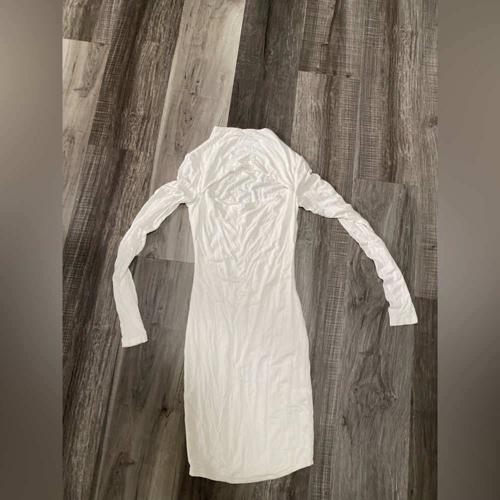 Naked Wardrobe White Long Sleeve Dress - Picture 2 of 5